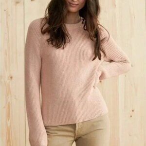 Jenni Kayne Cotton Fisherman Sweater - Blush Pink